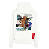 Celestaris, Schmetterling, 1st | Heavyweight Oversized Bio Zip Hoodie, Unisex - OFF WHITE