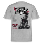 Zentharis, Bär, 1st | Essential, Relaxed Fit Unisex Bio T-Shirt - Grau meliert