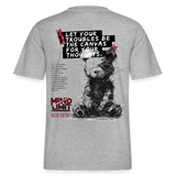 Zentharis, Bär, 1st | Essential, Relaxed Fit Unisex Bio T-Shirt - Grau meliert