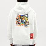 Kepleris, Tiger, 1st | Heavyweight Oversized Bio Hoodie, Unisex - OFF WHITE