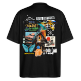 Nüwa, Wandern, 1st | Blaster, Oversize Bio T-Shirt, Unisex - Schwarz
