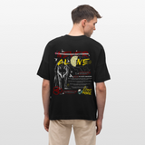 Diony, Wolf, 1st | Blaster, Oversize Bio T-Shirt, Unisex - Schwarz