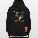 Arwa, Taube, 1st | Heavyweight Oversized Bio Hoodie, Unisex - SOLID BLACK