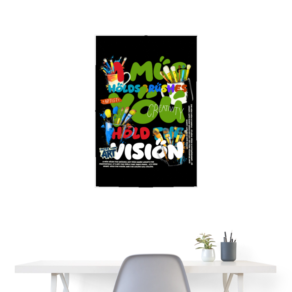 Thesean, Pinsel, 1st | Poster 60x90 cm - Weiß