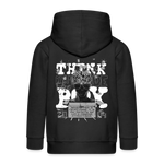 Nyxan, Gehirn, 1st | Kinder Zip Hoodie - Schwarz