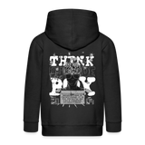 Nyxan, Gehirn, 1st | Kinder Zip Hoodie - Schwarz