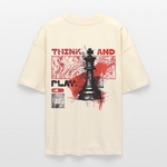 Orionis, Schach, 1st | Blaster, Oversize Bio T-Shirt, Unisex - Weißgrau