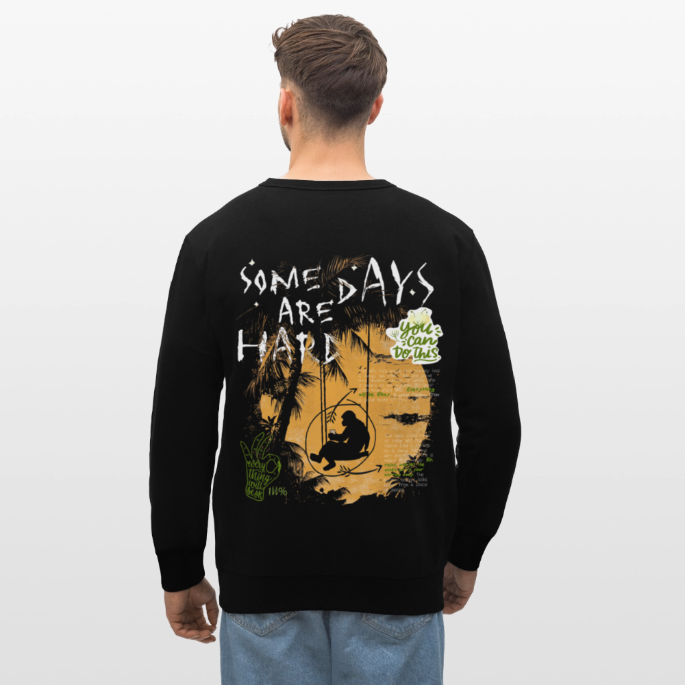 Amphionan, Palmen, 1st | Roller, Unisex Bio-Sweatshirt - Schwarz