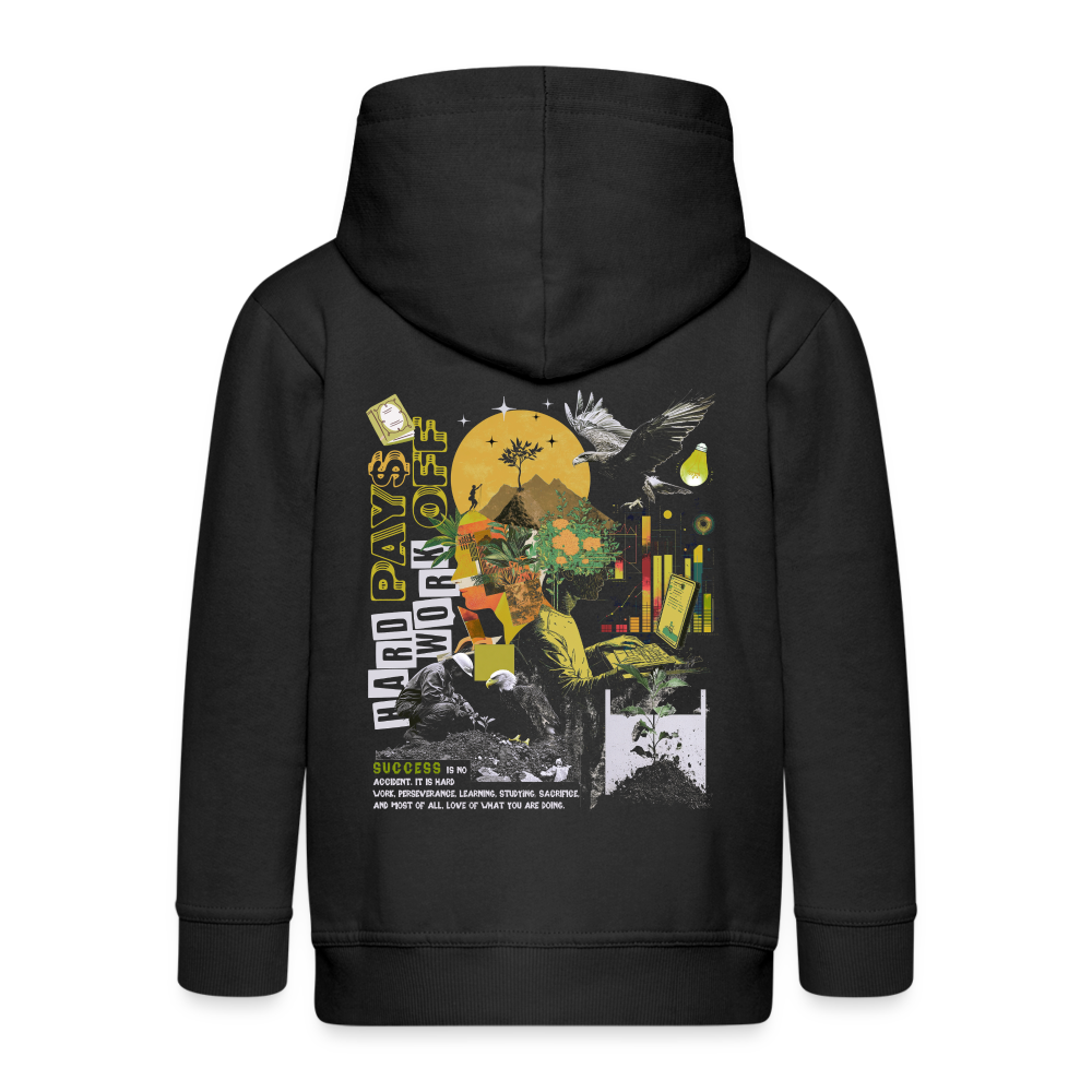 Ryujin, Falke, 1st | Kinder Zip Hoodie - Schwarz