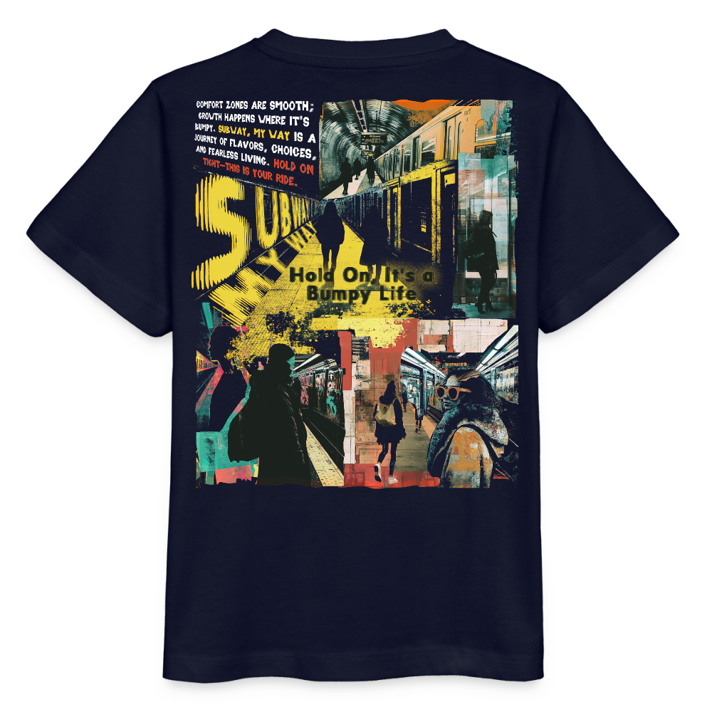 Dionyson, U-Bahn, 1st | Kinder Bio T-Shirt - Navy