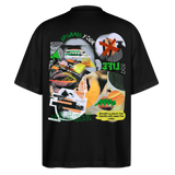 Ereban, Lippen, 1st | Blaster, Oversize Bio T-Shirt, Unisex - Schwarz