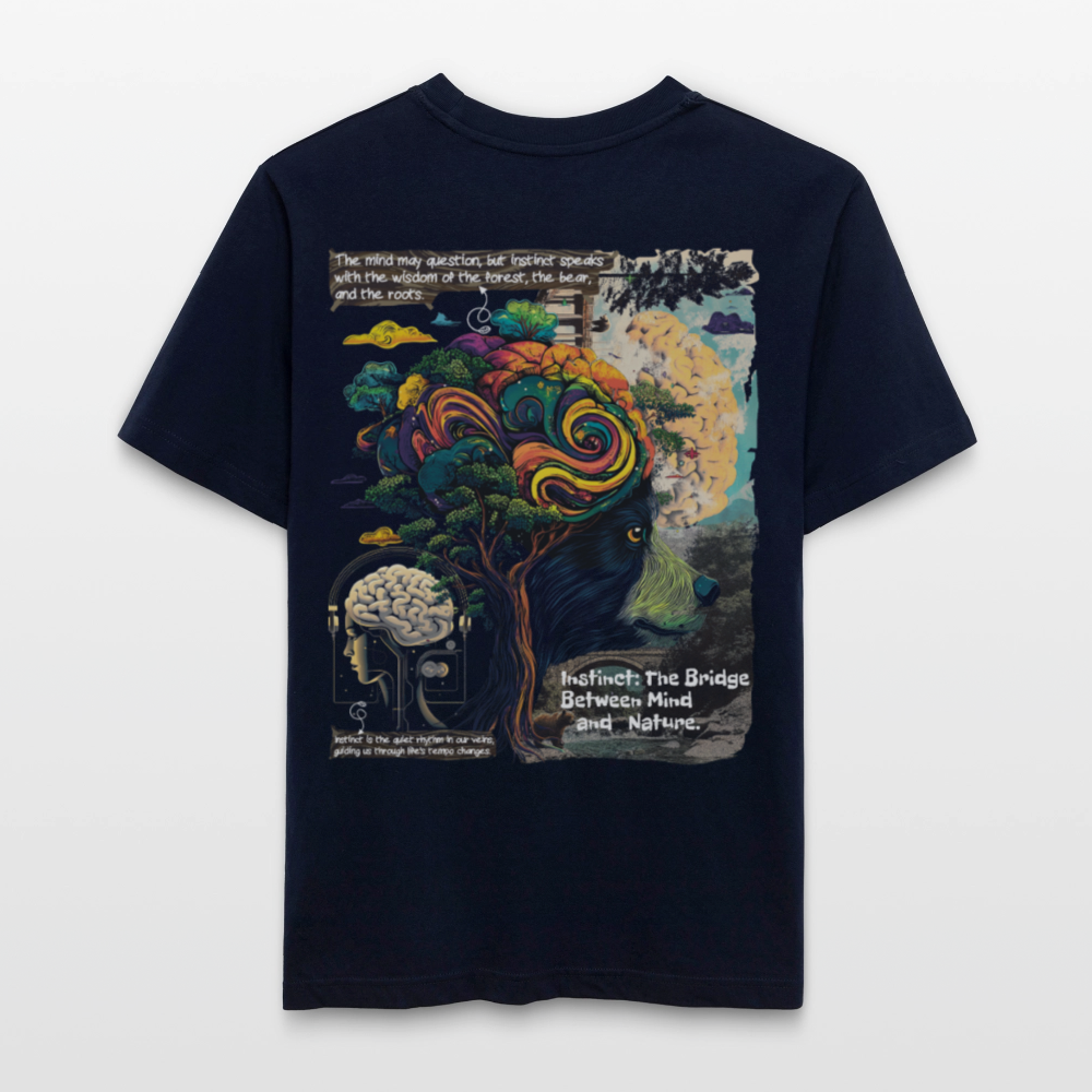 Aphroan, Bär, 1st | Essential, Relaxed Fit Unisex Bio T-Shirt - Navy