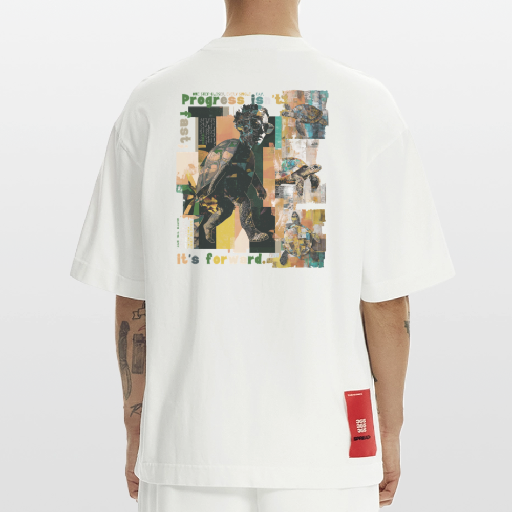 Xantherion, Schildkröte, 1st | Heve, Heavyweight Oversized Bio T-Shirt, Unisex - OFF WHITE