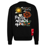 Odin , Blume, 1st | Heavyweight Oversized Bio Sweater, Unisex - SOLID BLACK