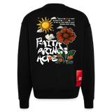 Odin , Blume, 1st | Heavyweight Oversized Bio Sweater, Unisex - SOLID BLACK