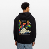 Susanoo, Adler, 1st | Freshhood, Oversized Unisex Hoodie - Schwarz