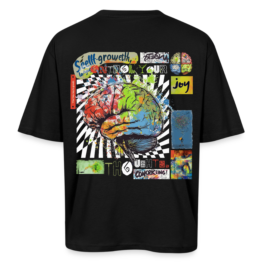 Apollon, Gehirn, 1st | Breezy, Oversized Unisex T-Shirt - Schwarz