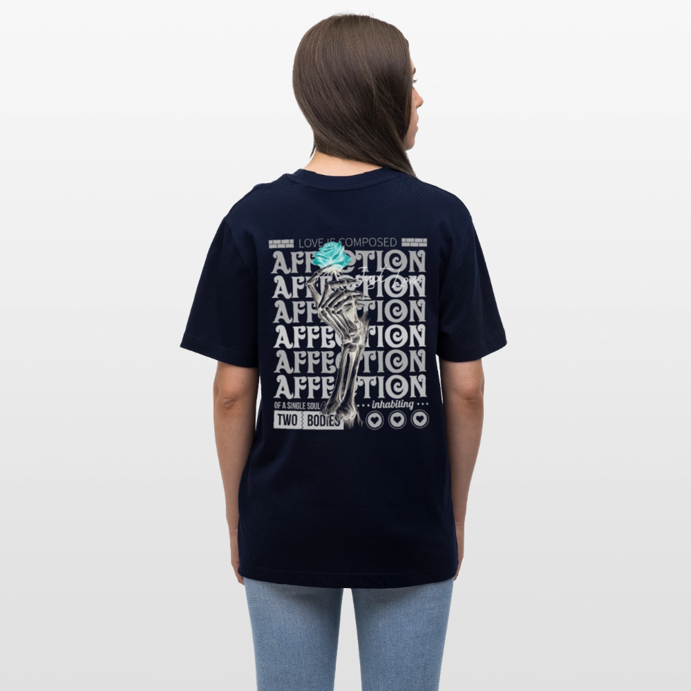 Hestian, Rose, 1st | Essential, Relaxed Fit Unisex Bio T-Shirt - Navy