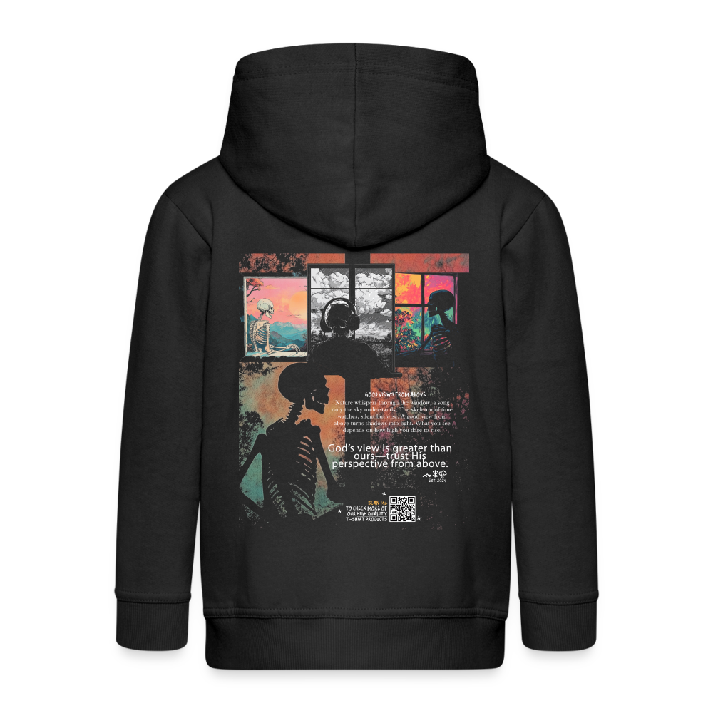 Erosan, Fenster, 1st | Kinder Zip Hoodie - Schwarz