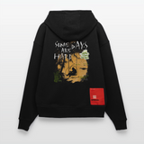 Amphionan, Palmen, 1st | Heavyweight Oversized Bio Hoodie, Unisex - SOLID BLACK