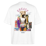 Andromion, Statue, 1st | Blaster, Oversize Bio T-Shirt, Unisex - Weiß
