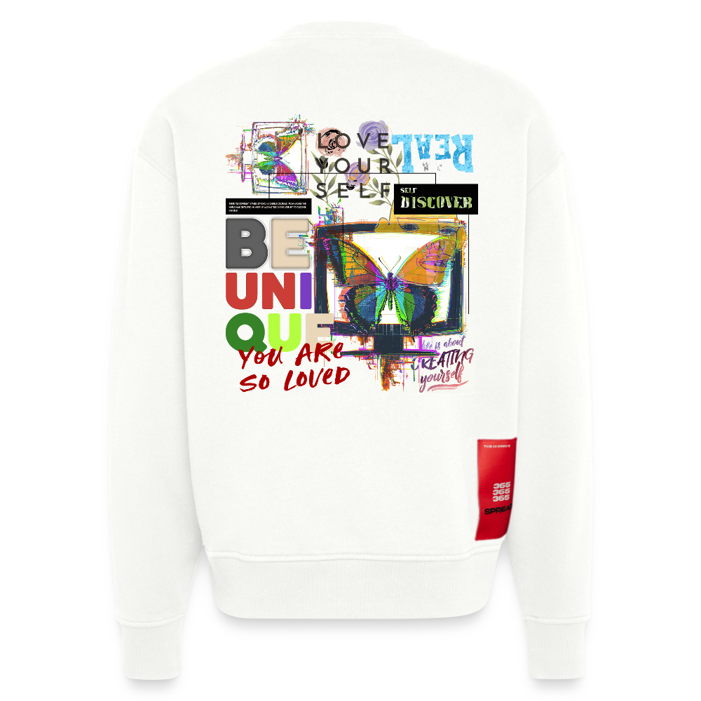 Orvathar, Fernseher, 1st | Heavyweight Oversized Bio Sweater, Unisex - OFF WHITE