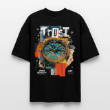 Demeteros, Uhr, 1st | Blaster, Oversize Bio T-Shirt, Unisex - Schwarz