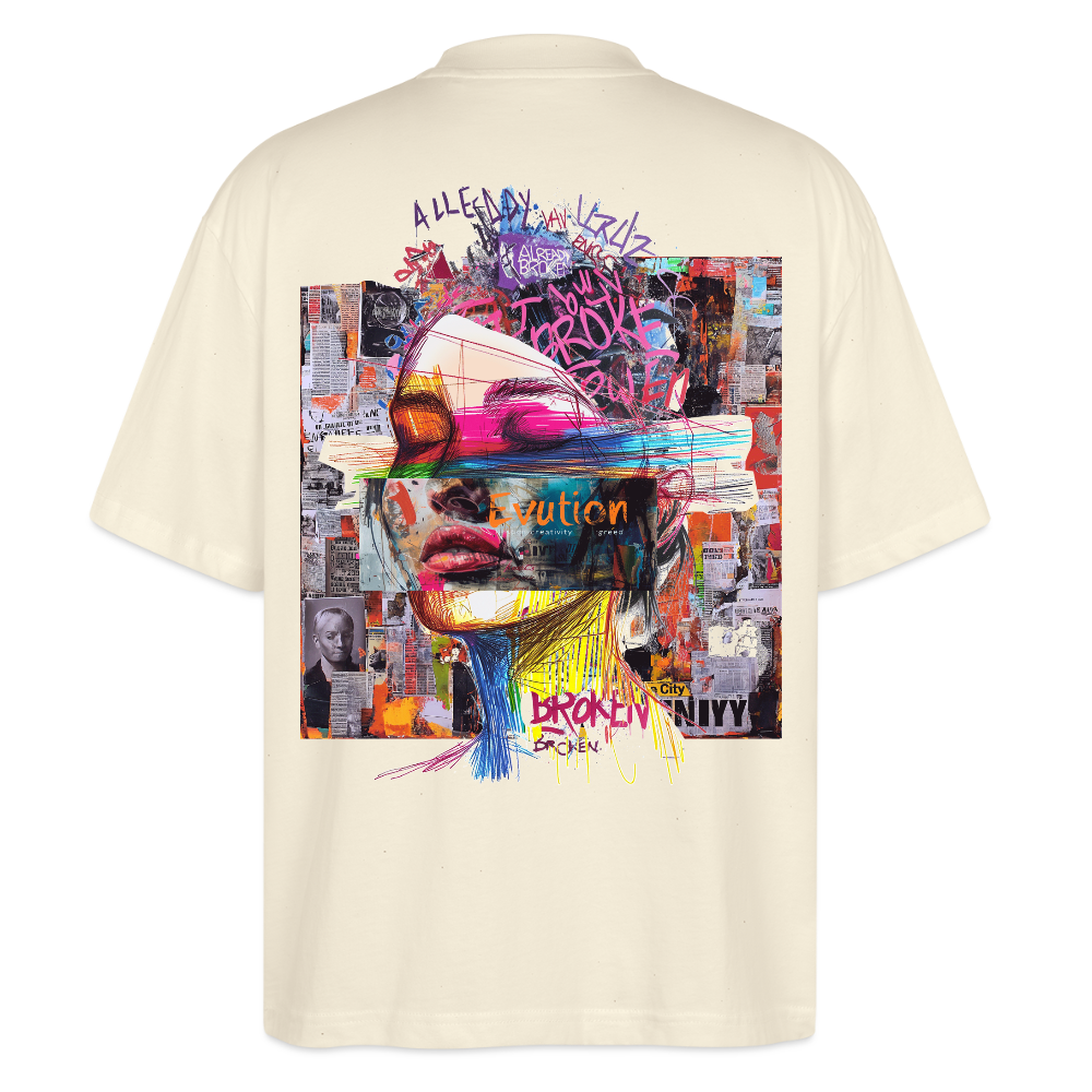 Callistara, Frau, 1st | Blaster, Oversize Bio T-Shirt, Unisex - Weißgrau