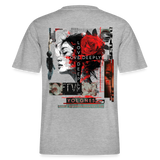 Dracorius, Liebe, 1st | Essential, Relaxed Fit Unisex Bio T-Shirt - Grau meliert