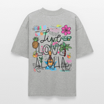 Draevenor, Blumen, 1st | Blaster, Oversize Bio T-Shirt, Unisex - Grau meliert