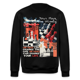 Heraa, Schach, 1st | Roller, Unisex Bio-Sweatshirt - Schwarz