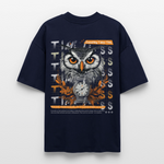 Marid, Eule, 1st | Blaster, Oversize Bio T-Shirt, Unisex - Navy