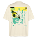 Solvatrix, Schmetterling, 1st | Blaster, Oversize Bio T-Shirt, Unisex - Weißgrau