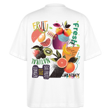 Xerathis, Obst, 1st | Blaster, Oversize Bio T-Shirt, Unisex - Weiß