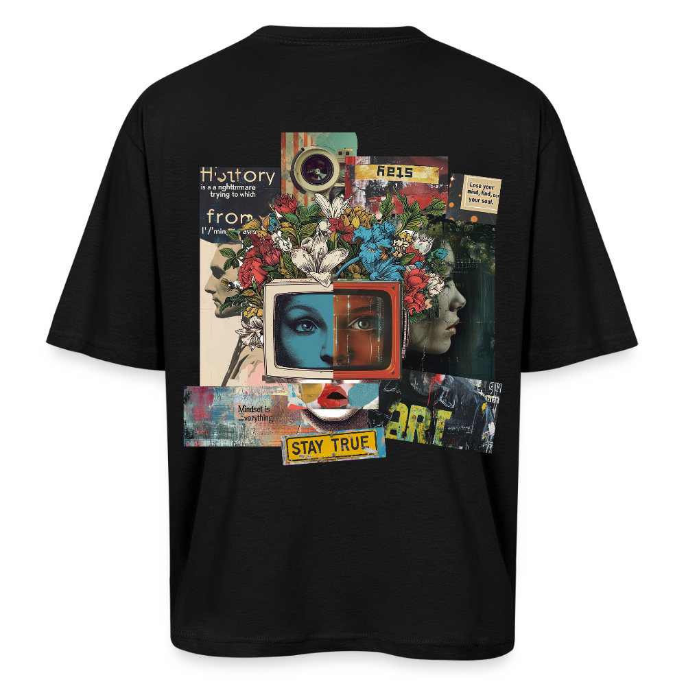 Baranê, Fernseher, 1st | Breezy, Oversized Unisex T-Shirt - Schwarz