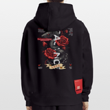 Hephani, Schlange, 1st | Heavyweight Oversized Bio Hoodie, Unisex - SOLID BLACK