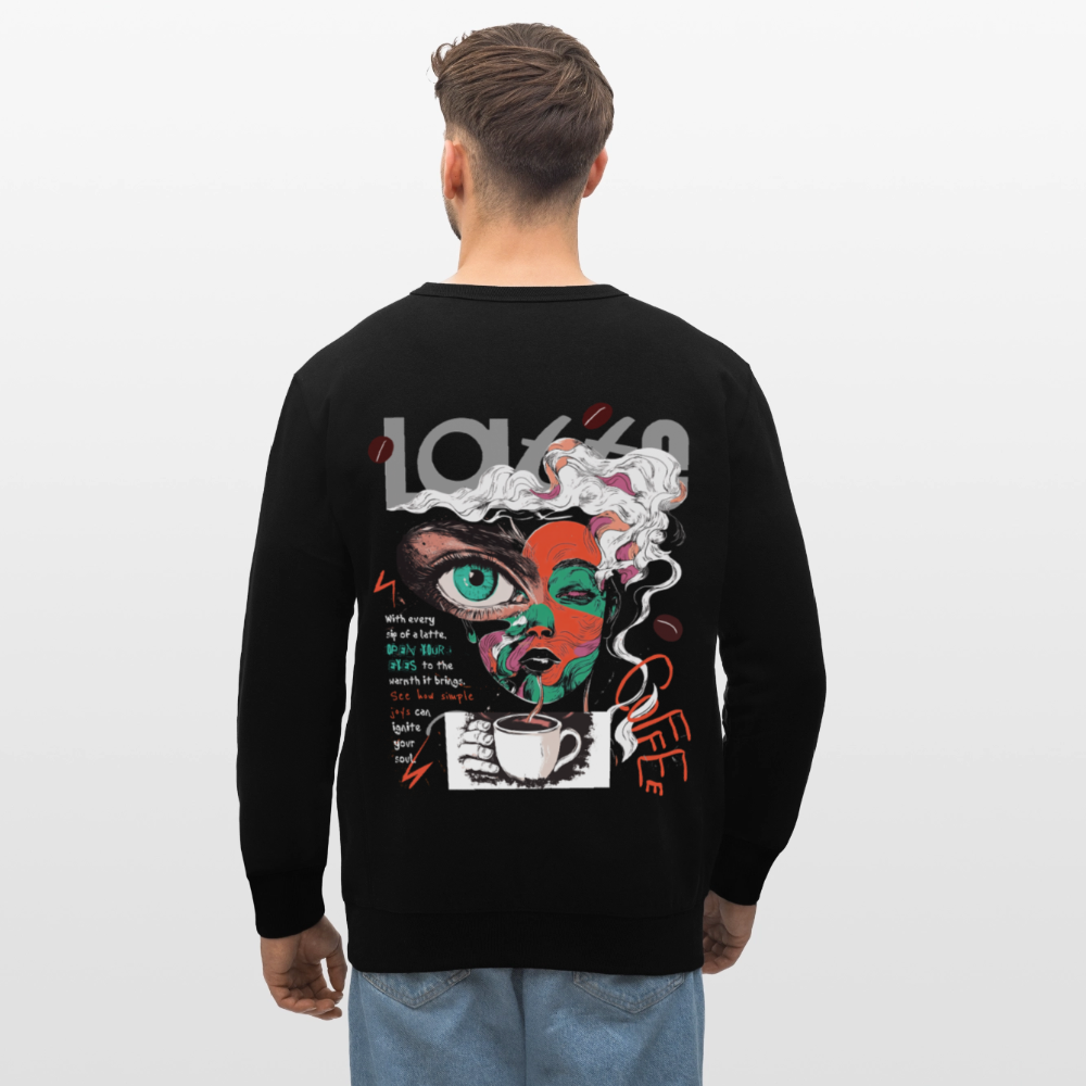 Zalzalak, Kaffee, 1st | Roller, Unisex Bio-Sweatshirt - Schwarz