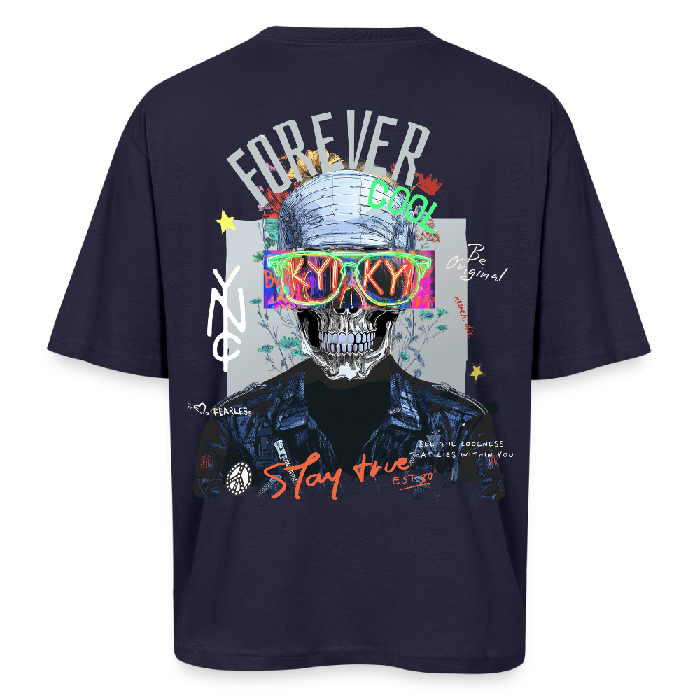 Fenriswolf, Totenkopf, 1st | Breezy, Oversized Unisex T-Shirt - Navy