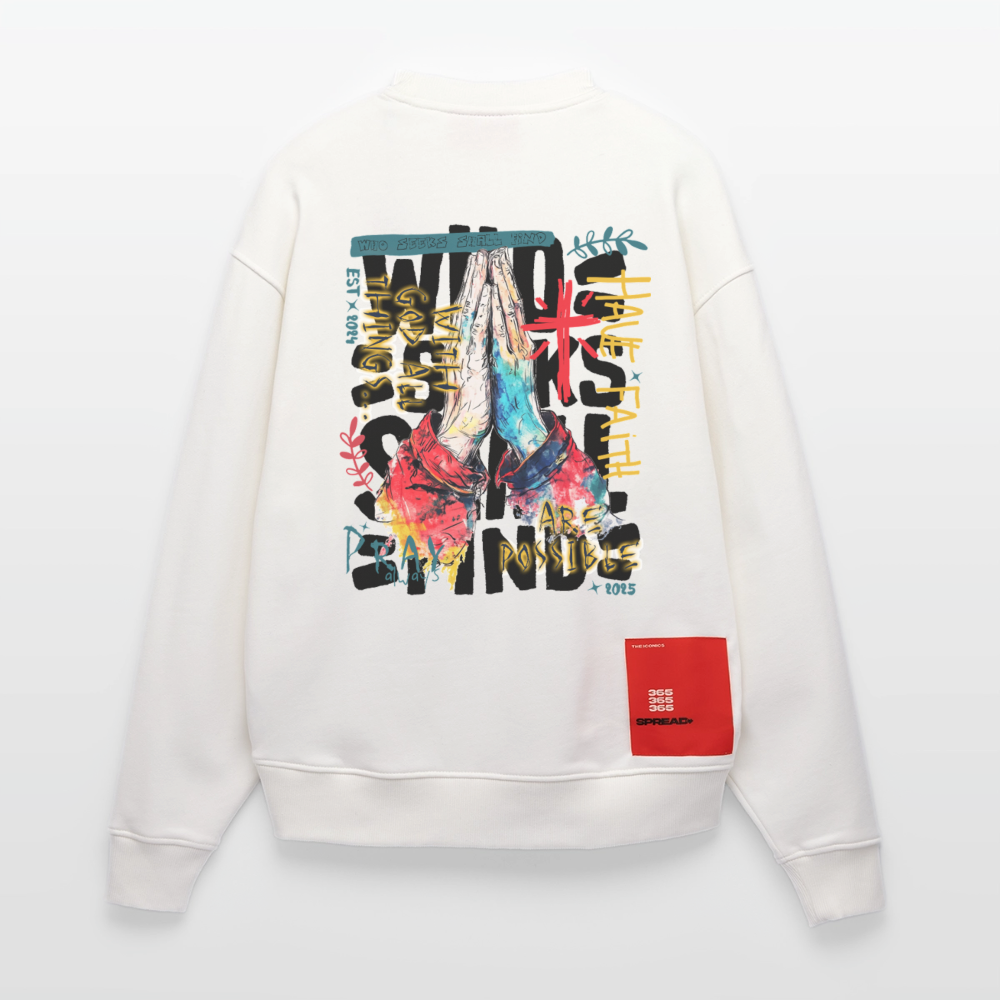 Therondir, Beten, 1st | Heavyweight Oversized Bio Sweater, Unisex - OFF WHITE
