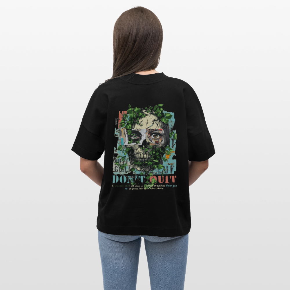 Persephi, Totenkopf, 1st | Blaster, Oversize Bio T-Shirt, Unisex - Schwarz