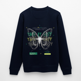 Hesinkar, Schmetterling, 1st | Roller, Unisex Bio-Sweatshirt - Navy