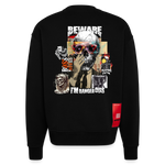 Saxnot, Totenkopf, 1st | Heavyweight Oversized Bio Sweater, Unisex - SOLID BLACK