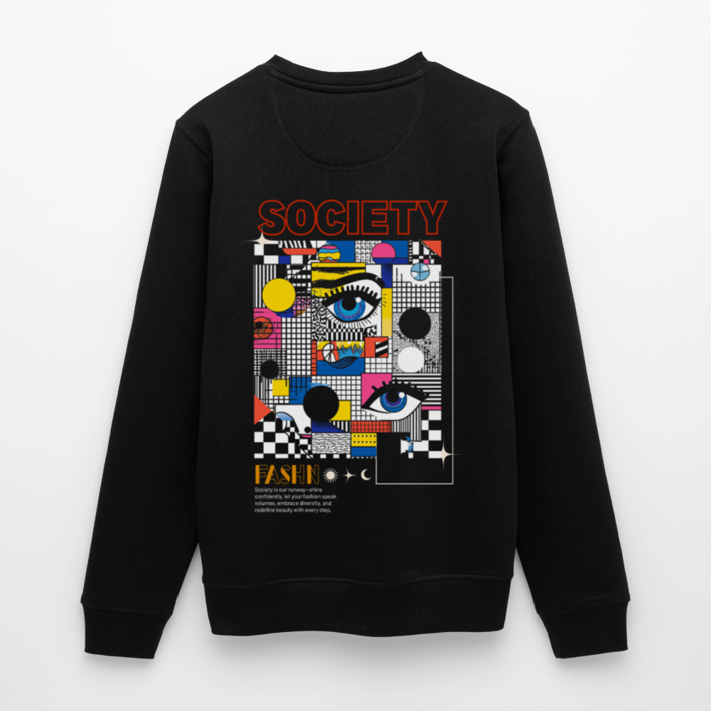 Shennong, Augen, 1st | Roller, Unisex Bio-Sweatshirt - Schwarz