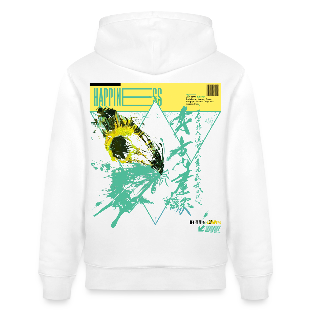 Solvatrix, Schmetterling, 1st | Cruiser, Unisex Bio-Hoodie - Weiß