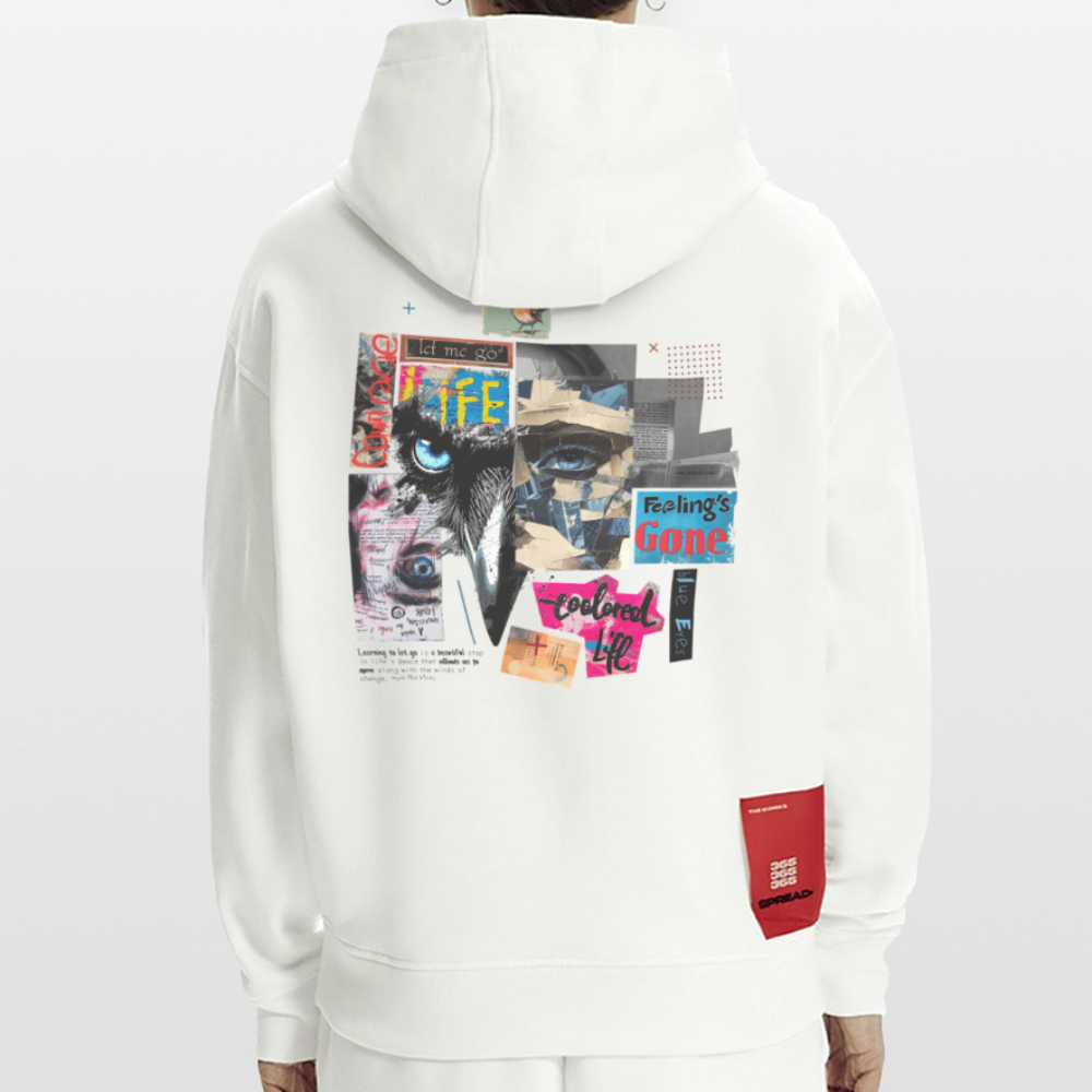 Saturnion, Raabe, 1st | Heavyweight Oversized Bio Hoodie, Unisex - OFF WHITE