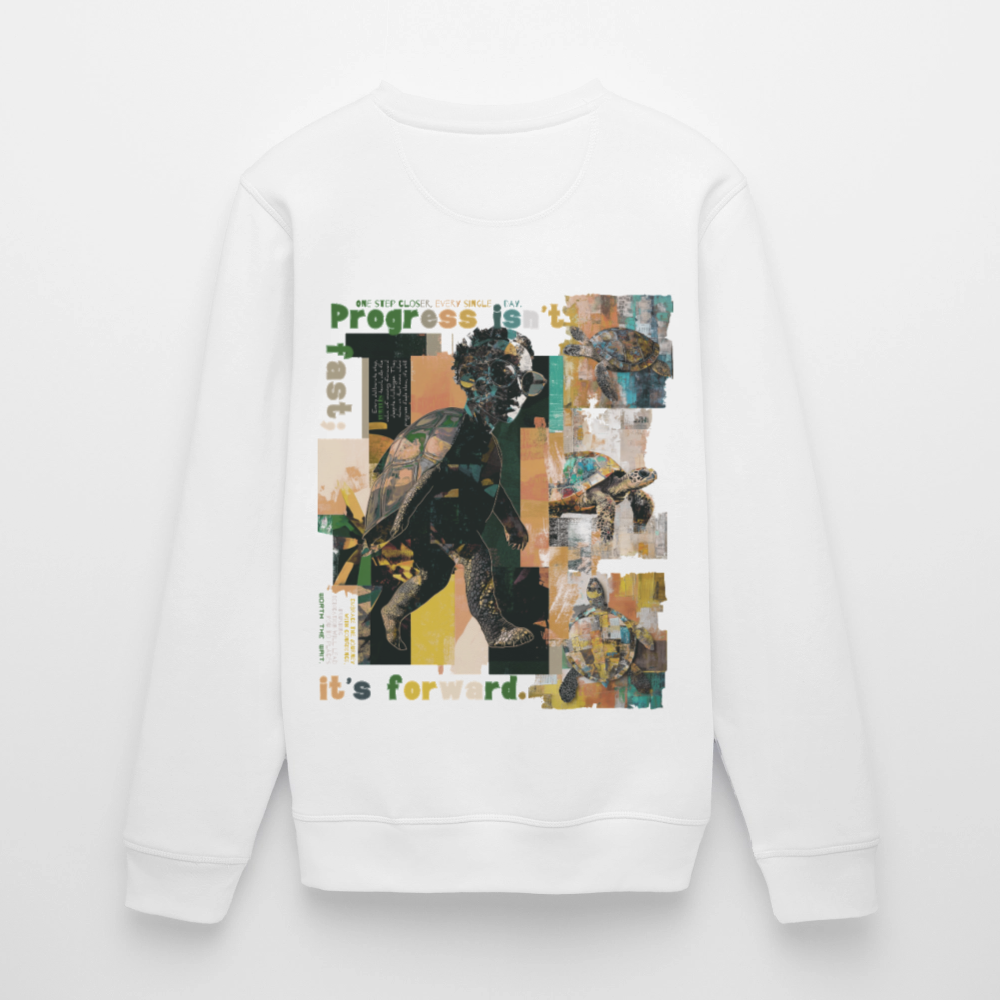 Xantherion, Schildkröte, 1st | Roller, Unisex Bio-Sweatshirt - Weiß
