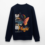 Derdiyok, Schmetterling, 1st | Roller, Unisex Bio-Sweatshirt - Navy