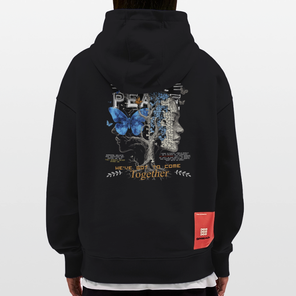 Ravana , Baum, 1st | Heavyweight Oversized Bio Hoodie, Unisex - SOLID BLACK