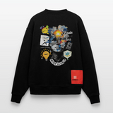 Rhean, Glühbirne, 1st | Heavyweight Oversized Bio Sweater, Unisex - SOLID BLACK