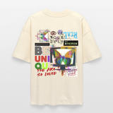 Orvathar, Fernseher, 1st | Blaster, Oversize Bio T-Shirt, Unisex - Weißgrau